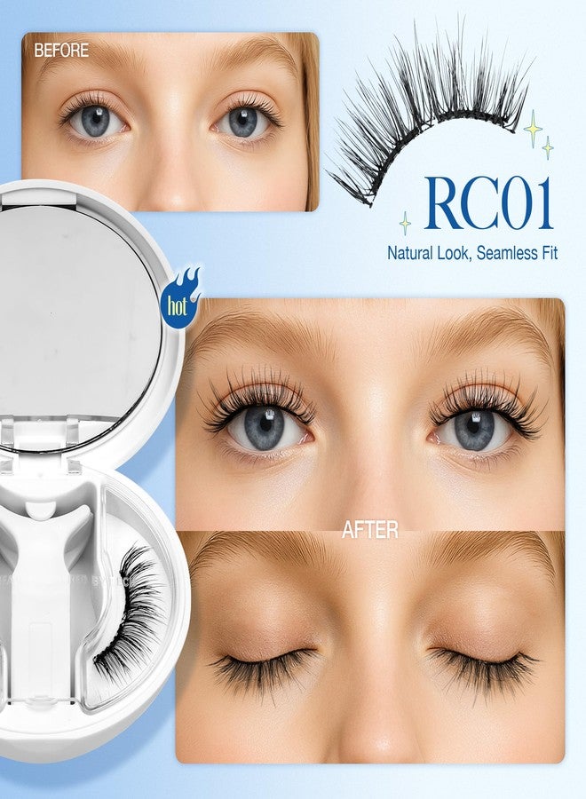 LASHVIEW Magnetic Eyelashes with Applicator Upgrade Soft Magnetic Eyelashes Natural Look Reusable No Glue or Eyeliner Needed Easy to Wear and Remove (RC01) - Image 2